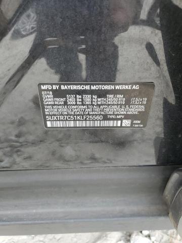 5UXTR7C51KLF25560 - 2019 BMW X3 SDRIVE30I CHARCOAL photo 13