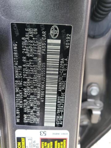 4T1B61HK4JU105505 - 2018 TOYOTA CAMRY XSE 灰色 照片 12