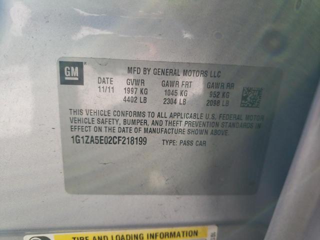 1G1ZA5E02CF218199 - 2012 CHEVROLET MALIBU LS Silber Foto 12