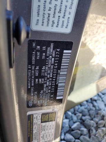 5XXGR4A60FG411274 - 2015 KIA OPTIMA SX 灰色 照片 12