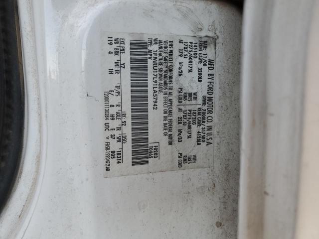 1FMRU17L91LA57942 - 2001 FORD EXPEDITION EDDIE BAUER WHITE photo 13