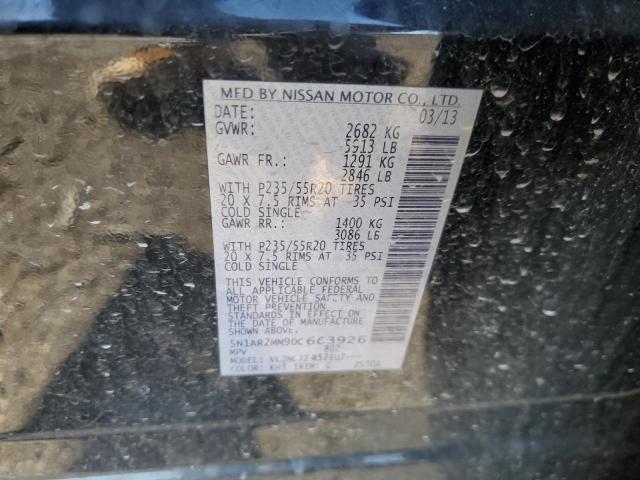 5N1AR2MM9DC663926 - 2013 NISSAN PATHFINDER S Սև լուսանկար 13