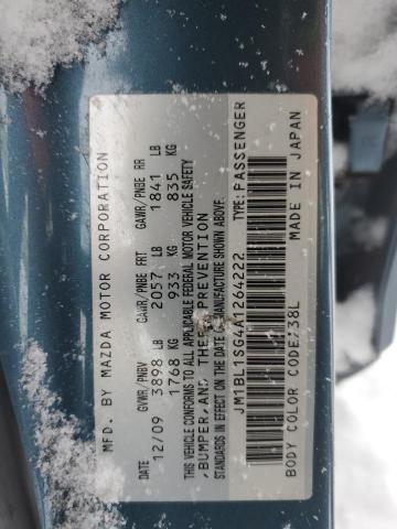 JM1BL1SG4A1264222 - 2010 MAZDA 3 I Көк фото 13