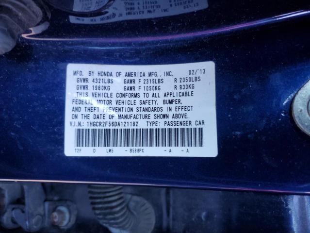 1HGCR2F56DA121182 - 2013 HONDA ACCORD SPORT BLUE photo 12
