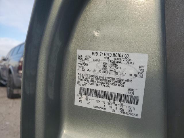 1FMCU93156KA75991 - 2006 FORD ESCAPE XLT GRAY photo 12