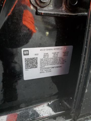 1G1ZD5ST3NF158586 - 2022 CHEVROLET MALIBU LT BLACK photo 12