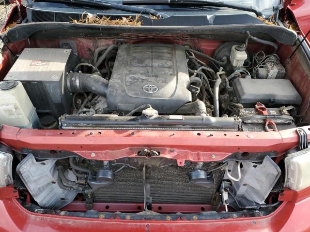5TFUY5F15BX174258 - 2011 TOYOTA TUNDRA DOUBLE CAB SR5 RED photo 11