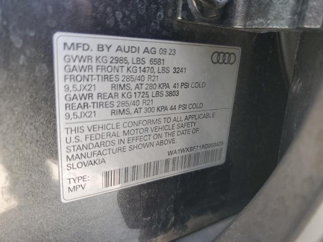 WA1WXBF71RD003429 - 2024 AUDI Q7 PRESTIGE S-LINE GRAY photo 13