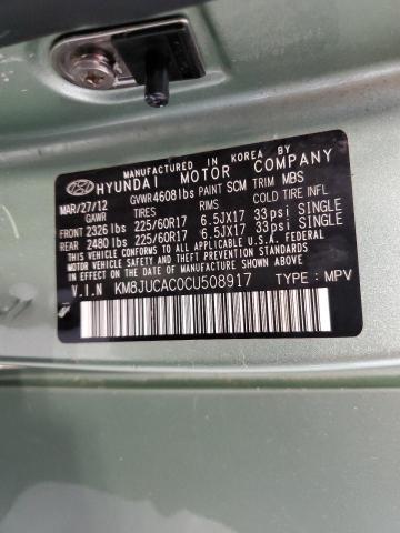 KM8JUCAC0CU508917 - 2012 HYUNDAI TUCSON GLS GREEN photo 13