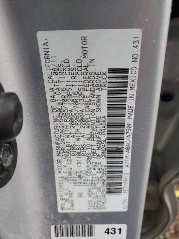 3TMLU4EN1BM079952 - 2011 TOYOTA TACOMA DOUBLE CAB SILVER photo 12