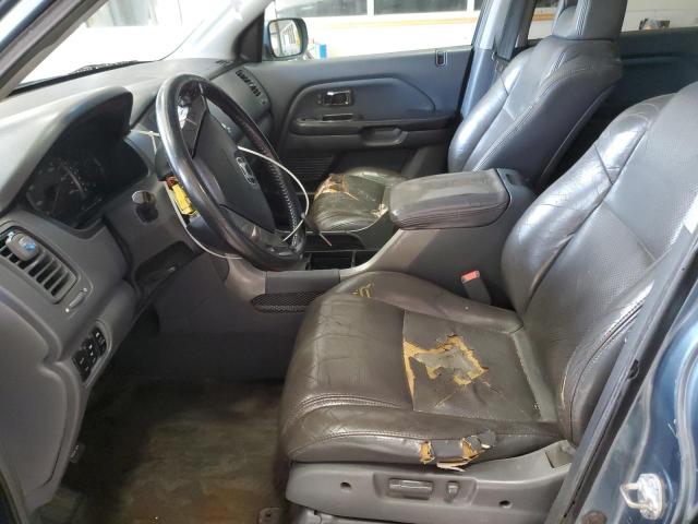 5FNYF18535B068227 - 2005 HONDA PILOT EXL TEAL photo 7
