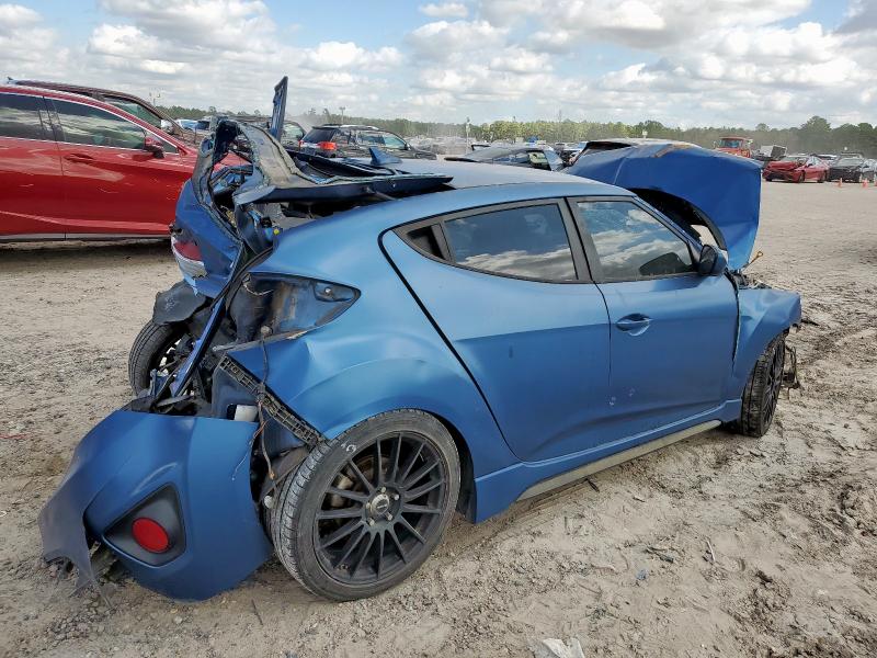 KMHTC6AE9GU262213 - 2016 HYUNDAI VELOSTER TURBO BLUE photo 3