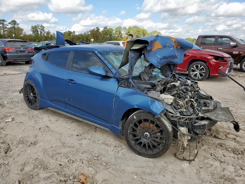 KMHTC6AE9GU262213 - 2016 HYUNDAI VELOSTER TURBO BLUE photo 4