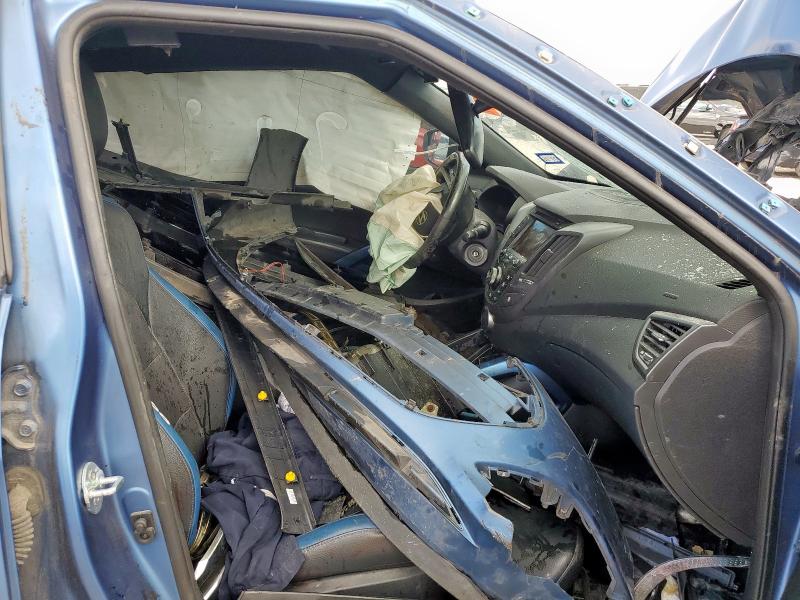 KMHTC6AE9GU262213 - 2016 HYUNDAI VELOSTER TURBO BLUE photo 7