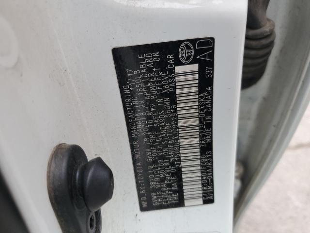 2T1BURHEXJC022919 - 2018 TOYOTA COROLLA L 白色 照片 12