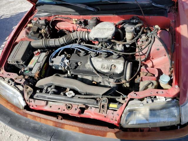 2HGED6347MH571712 - 1991 HONDA CIVIC RED photo 11