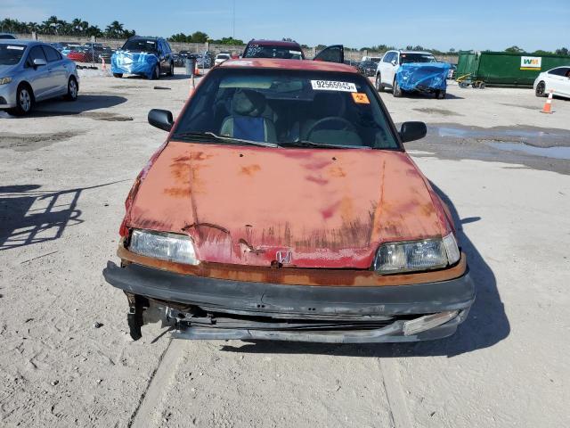 2HGED6347MH571712 - 1991 HONDA CIVIC RED photo 5