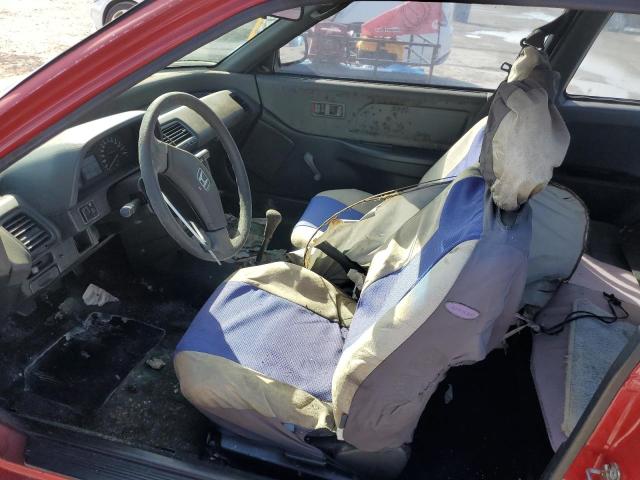 2HGED6347MH571712 - 1991 HONDA CIVIC RED photo 7