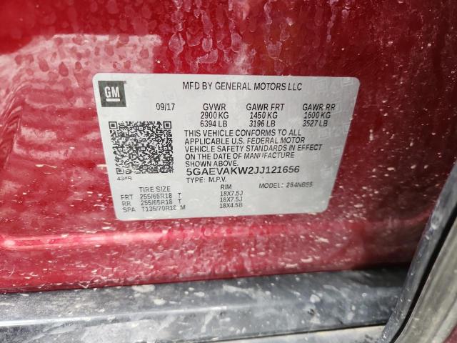 5GAEVAKW2JJ121656 - 2018 BUICK ENCLAVE ESSENCE Bordo fotoğraf 13