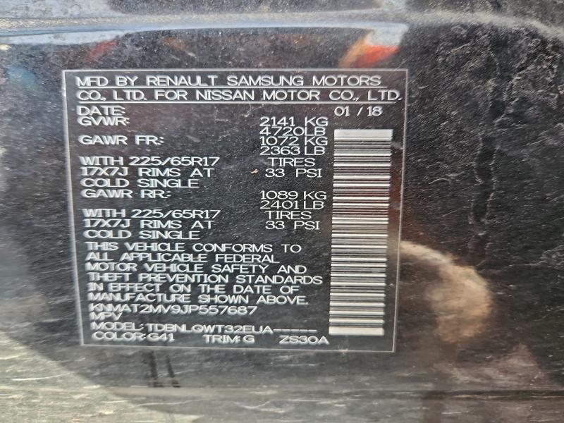 KNMAT2MV9JP557687 - 2018 NISSAN ROGUE S Қара фото 14