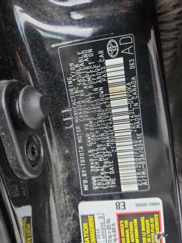 2T1BU4EE4AC306781 - 2010 TOYOTA COROLLA BASE BLACK photo 12