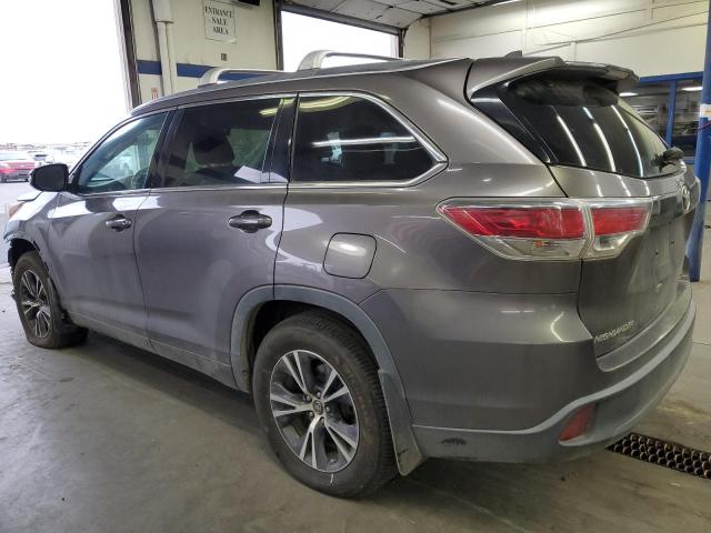 5TDJKRFH4GS297829 - 2016 TOYOTA HIGHLANDER XLE Մոխրագույն լուսանկար 2