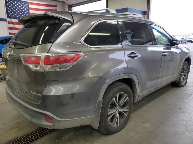 5TDJKRFH4GS297829 - 2016 TOYOTA HIGHLANDER XLE Մոխրագույն լուսանկար 3