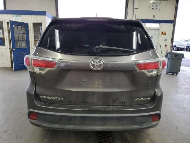 5TDJKRFH4GS297829 - 2016 TOYOTA HIGHLANDER XLE Մոխրագույն լուսանկար 6