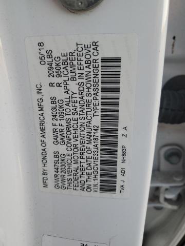 1HGCV1E33JA187142 - 2018 HONDA ACCORD SPORT თეთრი ფოტო 13