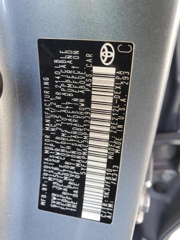 5YFEPMAE3MP213393 - 2021 TOYOTA COROLLA LE 灰色 照片 12