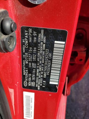 KMHCT4AE9HU242923 - 2017 HYUNDAI ACCENT SE 红色 照片 12