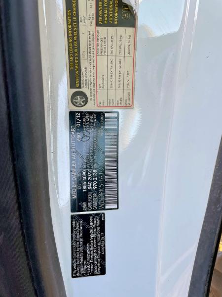 WDDPK5HA1CF038430 - 2012 MERCEDES-BENZ SLK 350 WHITE photo 10