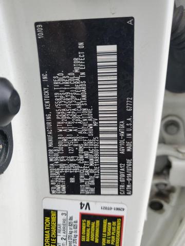 4T3ZE11A99U019225 - 2009 TOYOTA VENZA თეთრი ფოტო 13