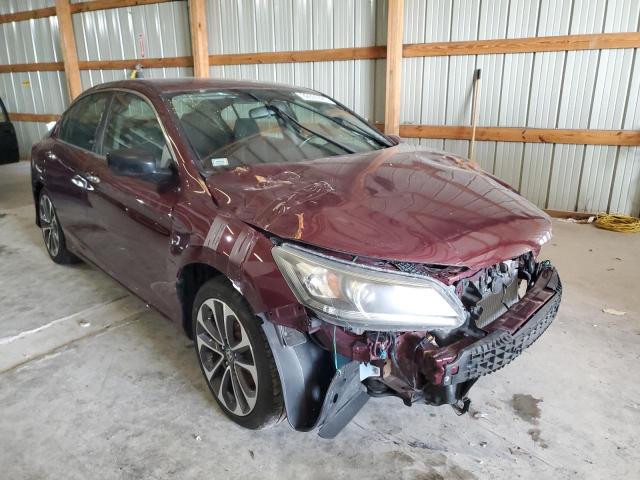 1HGCR2F5XFA223295 - 2015 HONDA ACCORD SPORT MAROON photo 4