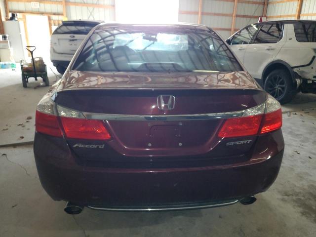 1HGCR2F5XFA223295 - 2015 HONDA ACCORD SPORT MAROON photo 6