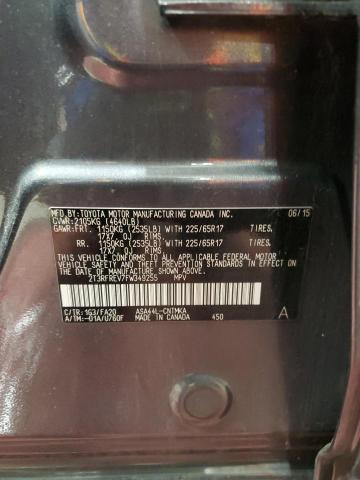 2T3RFREV7FW349255 - 2015 TOYOTA RAV4 XLE GRAY photo 13