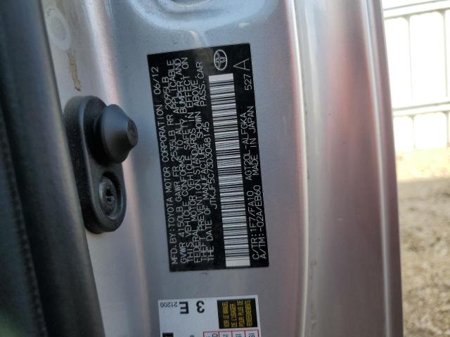 JTKJF5C73D3048145 - 2013 TOYOTA SCION TC Argent photo 12