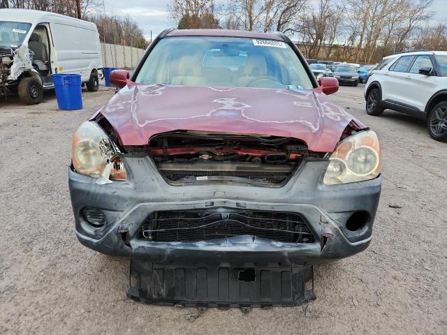 JHLRD78886C059824 - 2006 HONDA CR-V EX RED photo 5