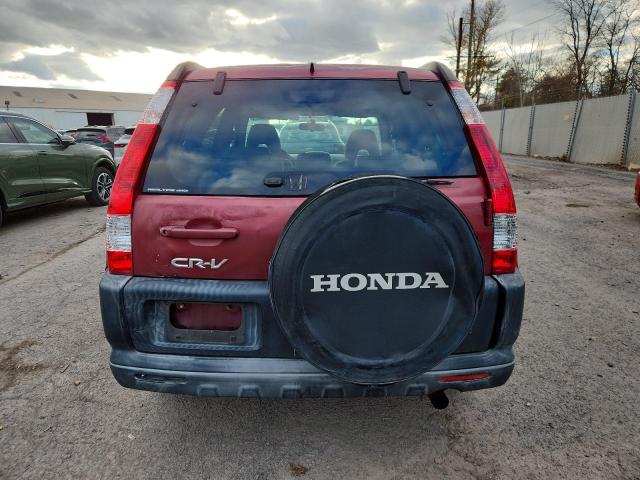 JHLRD78886C059824 - 2006 HONDA CR-V EX RED photo 6