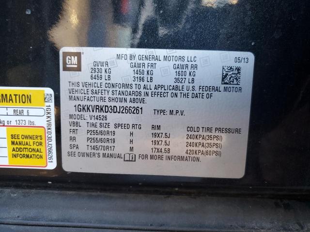 1GKKVRKD3DJ266261 - 2013 GMC ACADIA SLT-1 BLACK photo 13