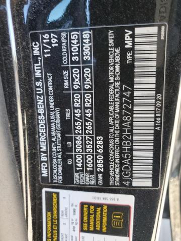 4JGDA5HB2HA872747 - 2017 MERCEDES-BENZ GLE 350 4MATIC BLACK photo 13