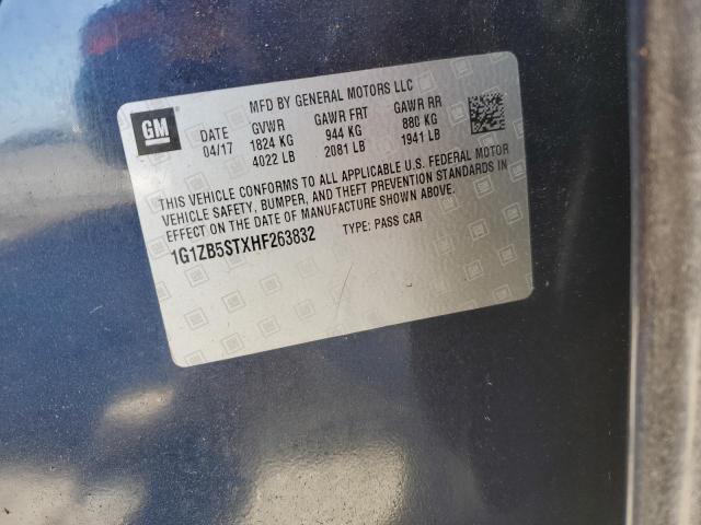 1G1ZB5STXHF263832 - 2017 CHEVROLET MALIBU LS Կապույտ լուսանկար 13