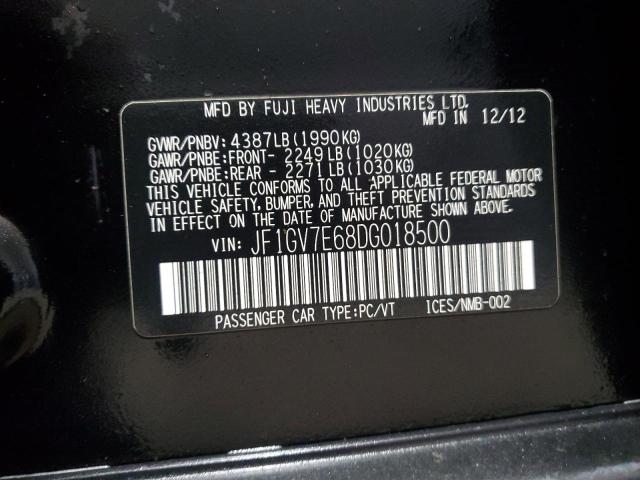 JF1GV7E68DG018500 - 2013 SUBARU IMPREZA WRX 黑色 照片 12