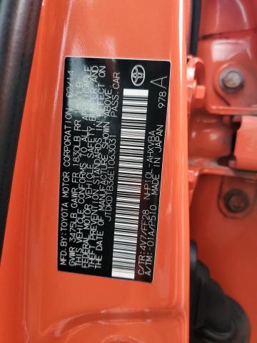 JTDKDTB36E1063031 - 2014 TOYOTA PRIUS C Naranja foto 12