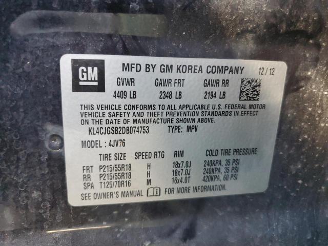 KL4CJGSB2DB074753 - 2013 BUICK ENCORE 黑色 照片 13