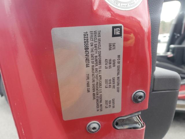 1G2ZG58B474140744 - 2007 PONTIAC G6 BASE RED photo 13