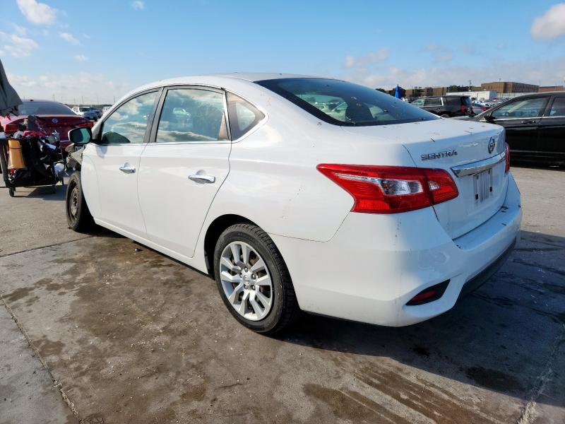 3N1AB7AP6KY309163 - 2019 NISSAN SENTRA S WHITE photo 2