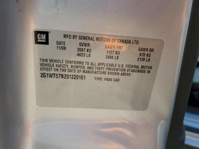 2G1WT57N291229161 - 2009 CHEVROLET IMPALA 1LT SILVER photo 13