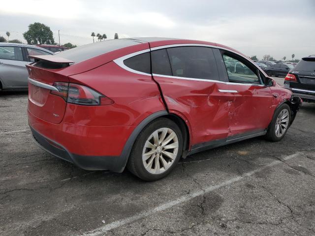 5YJXCAE23HF067744 - 2017 TESLA MODEL X Czerwony zdjęcie 3