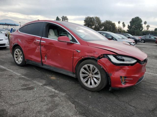 5YJXCAE23HF067744 - 2017 TESLA MODEL X Czerwony zdjęcie 4